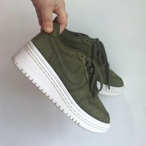 Nike Air Jordan Retro 1 Lifted Olive Croc Embossed